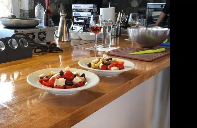 Private Santorini Cooking Class Tour with Wine Tasting