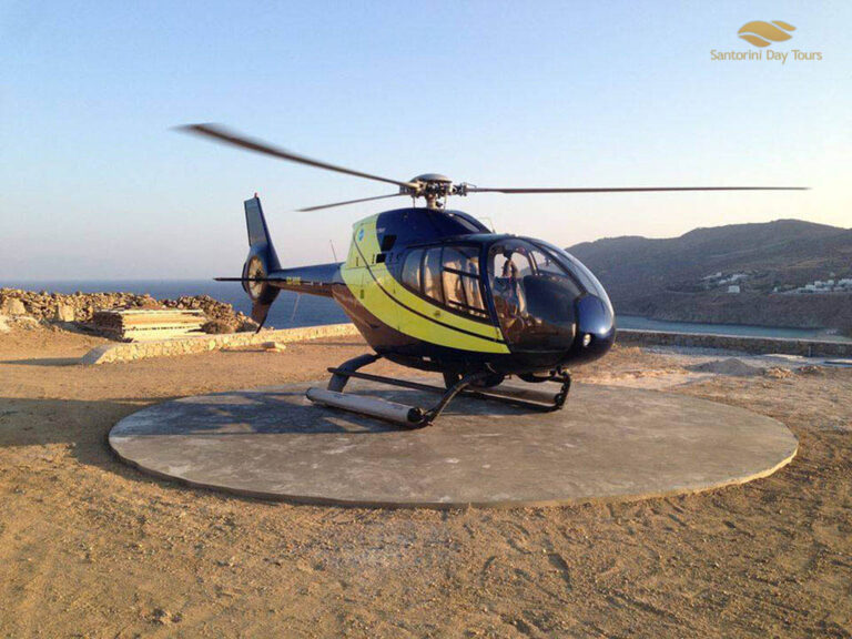 Amanzoe to Mykonos helicopter flight