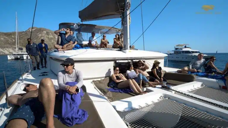 Santorini Catamaran Tour with Greek Meal - Morning Cruise