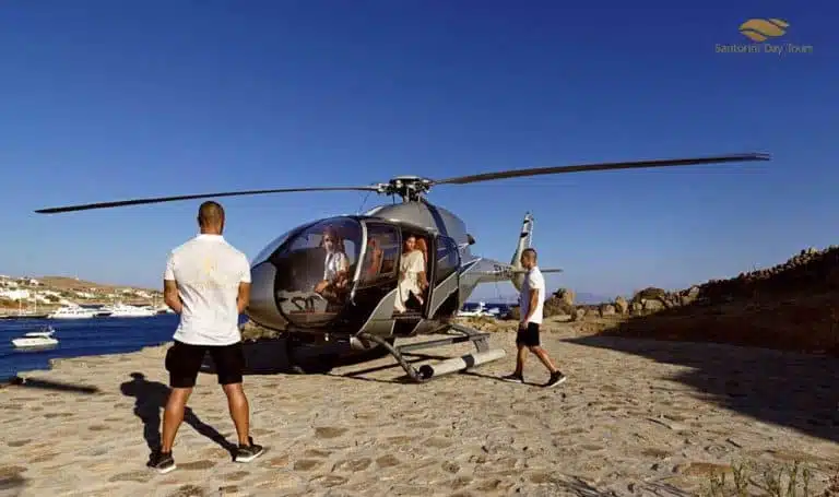 Crete to Mykonos Helicopter Flight