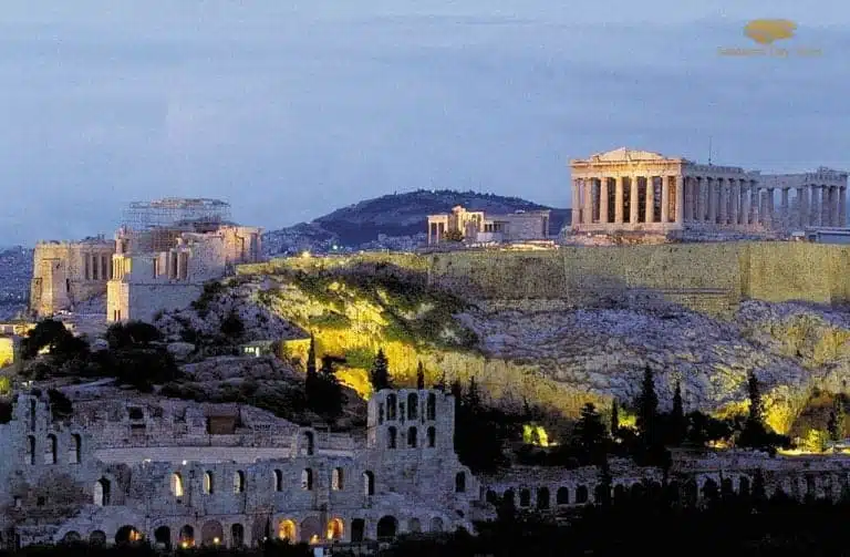 Helicopter from Athens to Santorini
