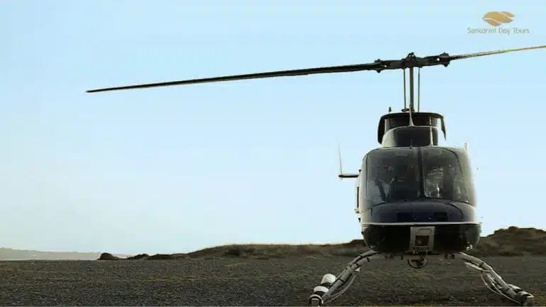 Helicopter from Athens to Santorini