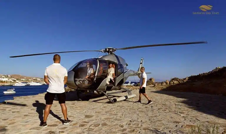 Santorini to Mykonos Helicopter Flight