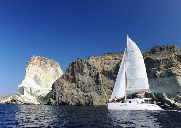 santorini luxury caldera cruise with full greek meal and drinks