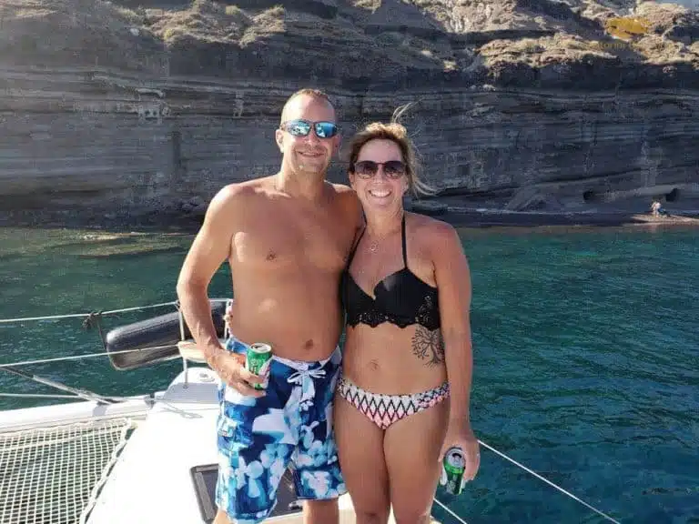 Santorini Catamaran Tour with Greek Meal - Morning Cruise