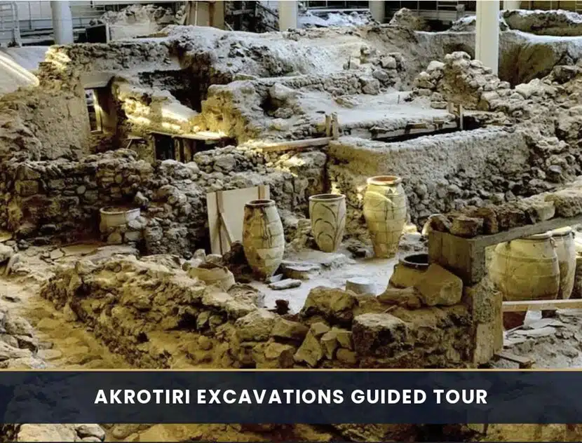 Akrotiri Excavations guided tour in Santorini with a licensed archaeologist guide