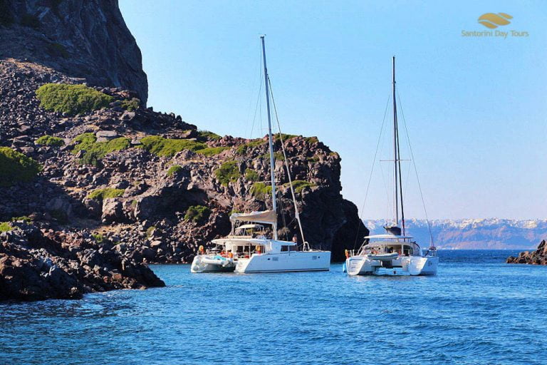 Santorini Catamaran Tour with Greek Meal - Morning Cruise