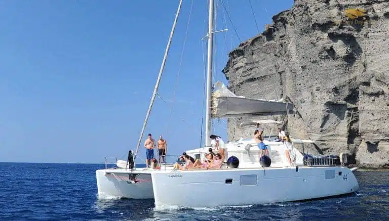 Santorini Catamaran Tour with Greek Meal - Morning Cruise