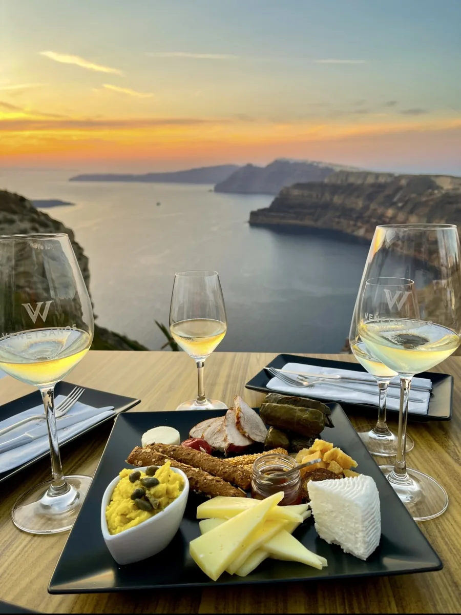 private Santorini wine tour, led by a wine-expert guide - sommelier.